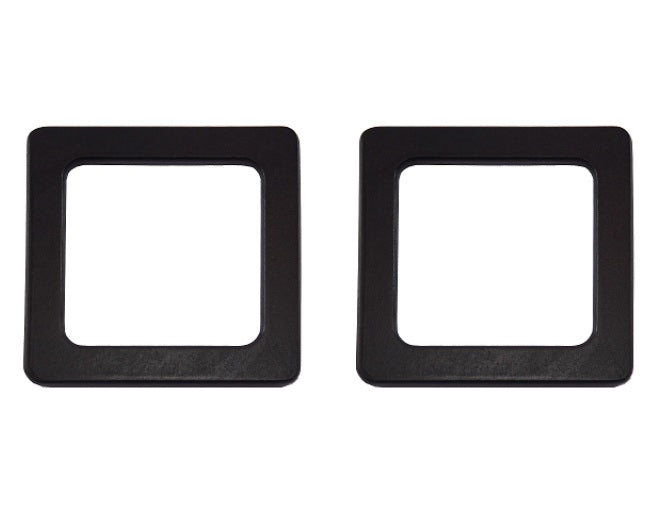 Circulo Square Wooden Handle for Bag , 14 x 14 cm, 1 pair - Two black square frames on a white background