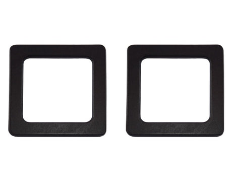 Circulo Square Wooden Handle for Bag , 14 x 14 cm, 1 pair - Two black square frames on a white background