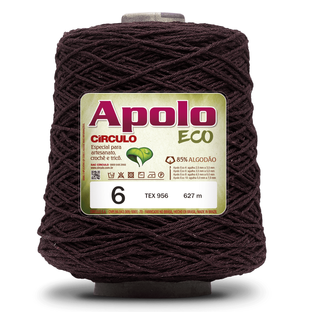 Apolo Eco 4/6 Cotton Cord Yarn – Ideal for Crochet Bags & Home Decor (600g) - Leo Hobby