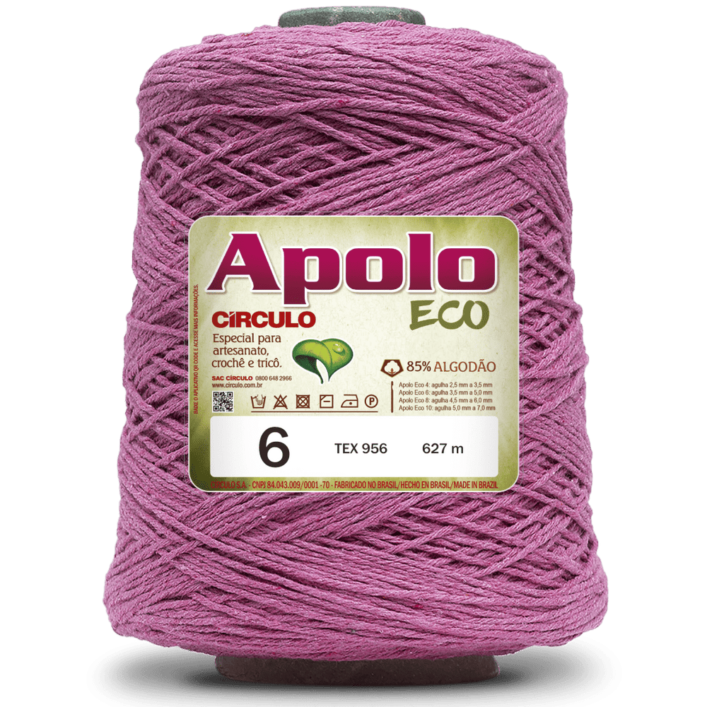 Apolo Eco 4/6 Cotton Cord Yarn – Ideal for Crochet Bags & Home Decor (600g) - Leo Hobby