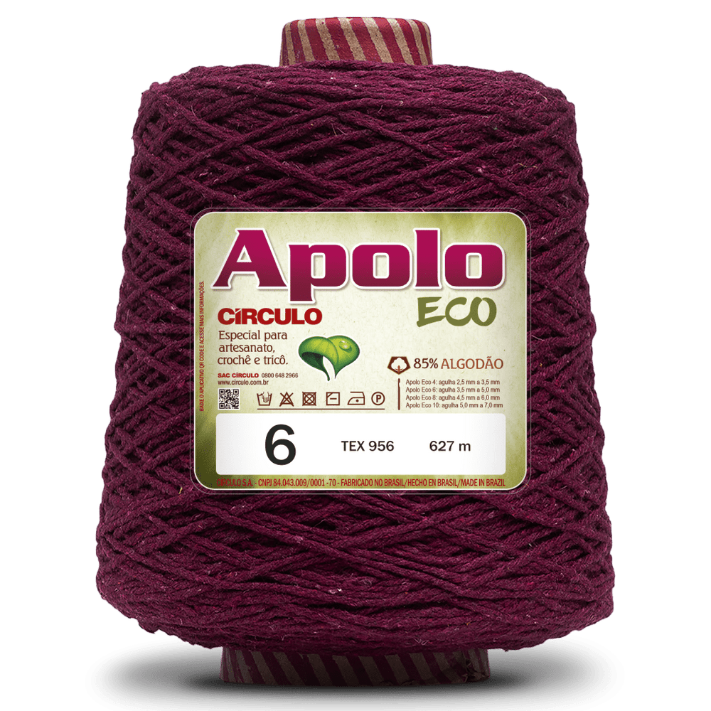 Apolo Eco 4/6 Cotton Cord Yarn – Ideal for Crochet Bags & Home Decor (600g) - Leo Hobby