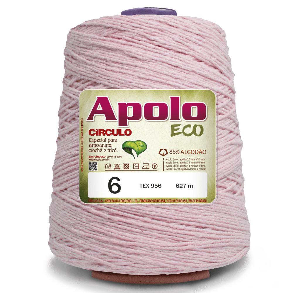 Apolo Eco 4/6 Cotton Cord Yarn – Ideal for Crochet Bags & Home Decor (600g) - Leo Hobby