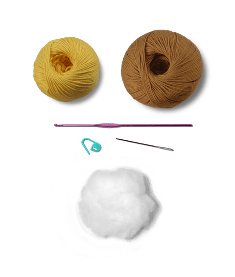 Circulo Amigurumi Crochet Kit - Lovey Blanket - All Included, Easy Instructions - Crochet Set for Intermediate - Animal Crochet Kit, Premium Amigurumi Yarn for Crocheting - Lion - Leo Hobby