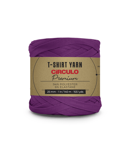 Circulo Premium T-shirt Yarn - Bulky Polyester Blend Yarn 140m/270g - Leo Hobby