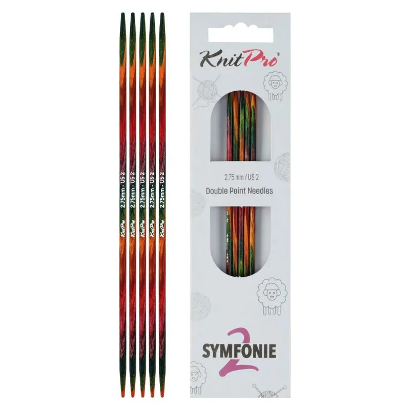 KnitPro Symfonie 2 double pointed knitting needles, 2.75 mm