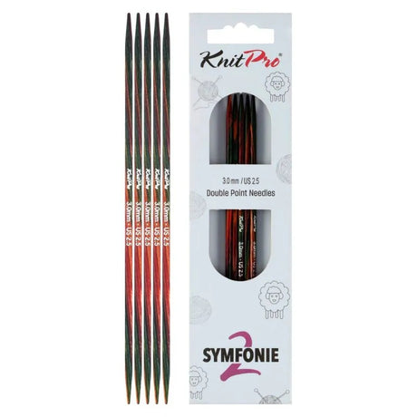 KnitPro Symfonie 2 double pointed knitting needles, 3.00 mm