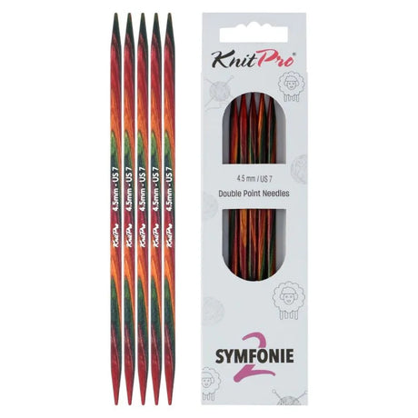 KnitPro Symfonie 2 double pointed knitting needles, 4.50 mm