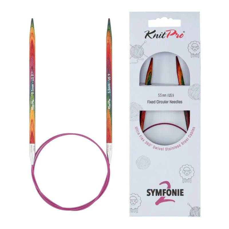 KnitPro Symfonie 2 fixed circular knitting needles, 5.50 mm