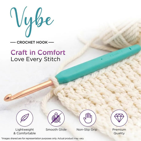 KnitPro VYBE Rose Gold single ended crochet hook