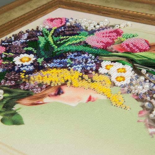 DIY Beaded Painting kit 'Spring,' with a 3D embroidery design, perfect for handcraft enthusiasts and needlepoint projects