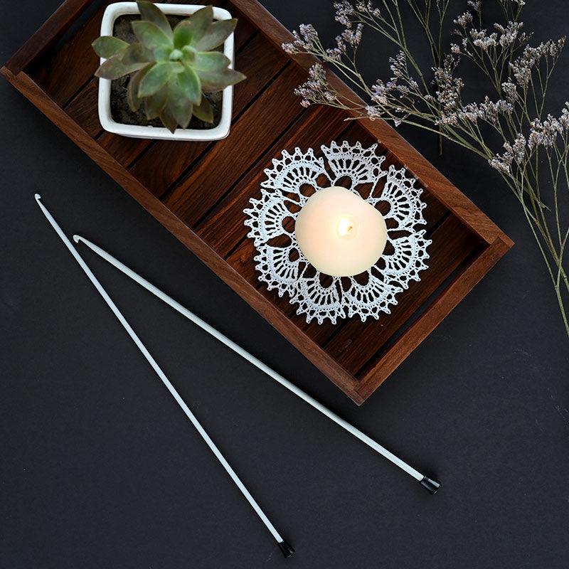 Distinctive KnitPro Grey Hook with black tip.